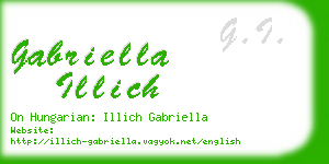gabriella illich business card